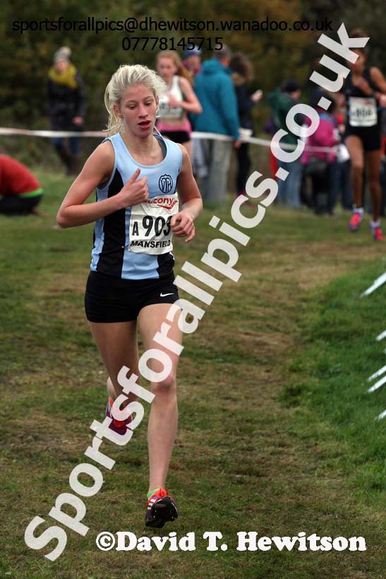 Girls under-15s, 2016 National Cross Country Relays, Berry Hill Park, Mansfield. Photo: David T. Hewitson/Sports for All Pics